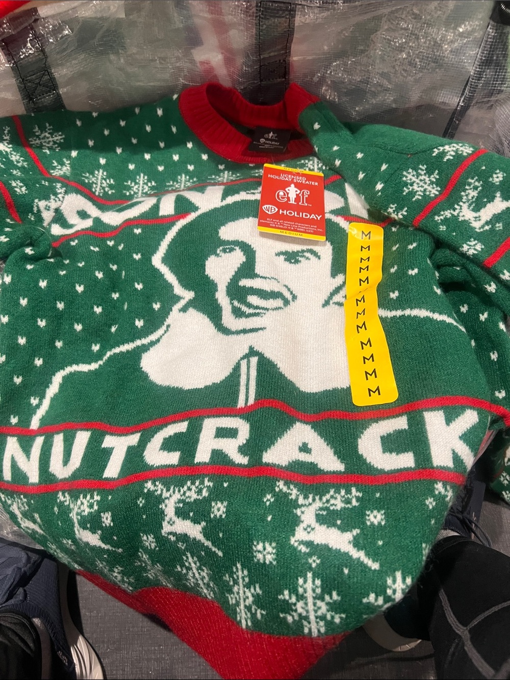 ELF Green & Red Nutcracker Graphic Crewneck Sweater